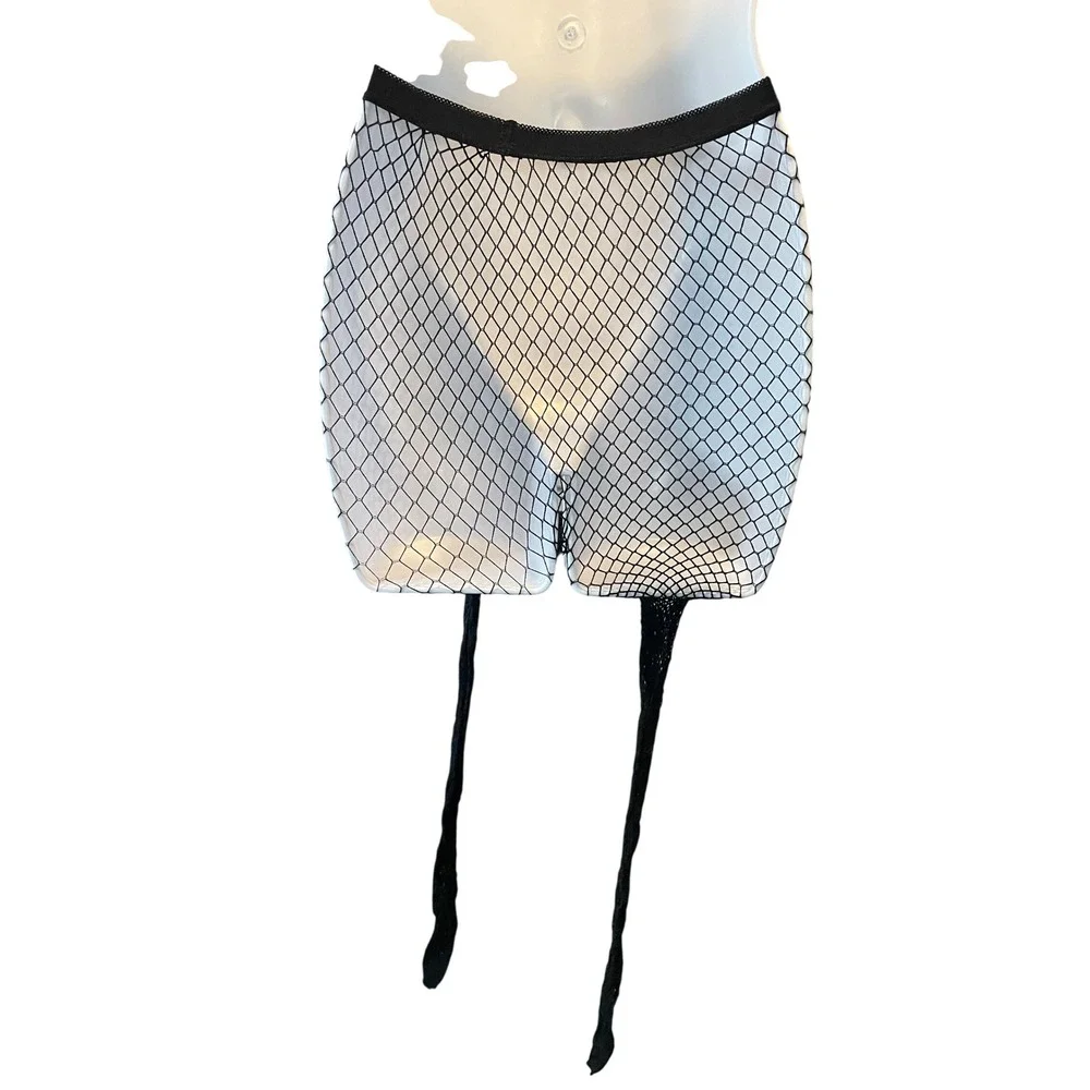 Womens Black Emo Fishnet Punk Rave Stockings One Size Festival‎ Goth Lingerie